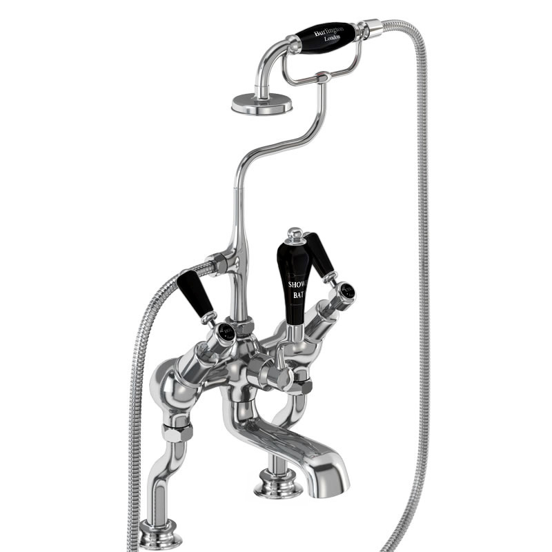 Kensington Regent angled bath shower mixer - deck mounted